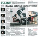  Røyk kan bli forbudt på uteserveringer.  – Både studenter og utelivsledere stiller seg kritiske til forslaget om å stramme inn røykeloven.