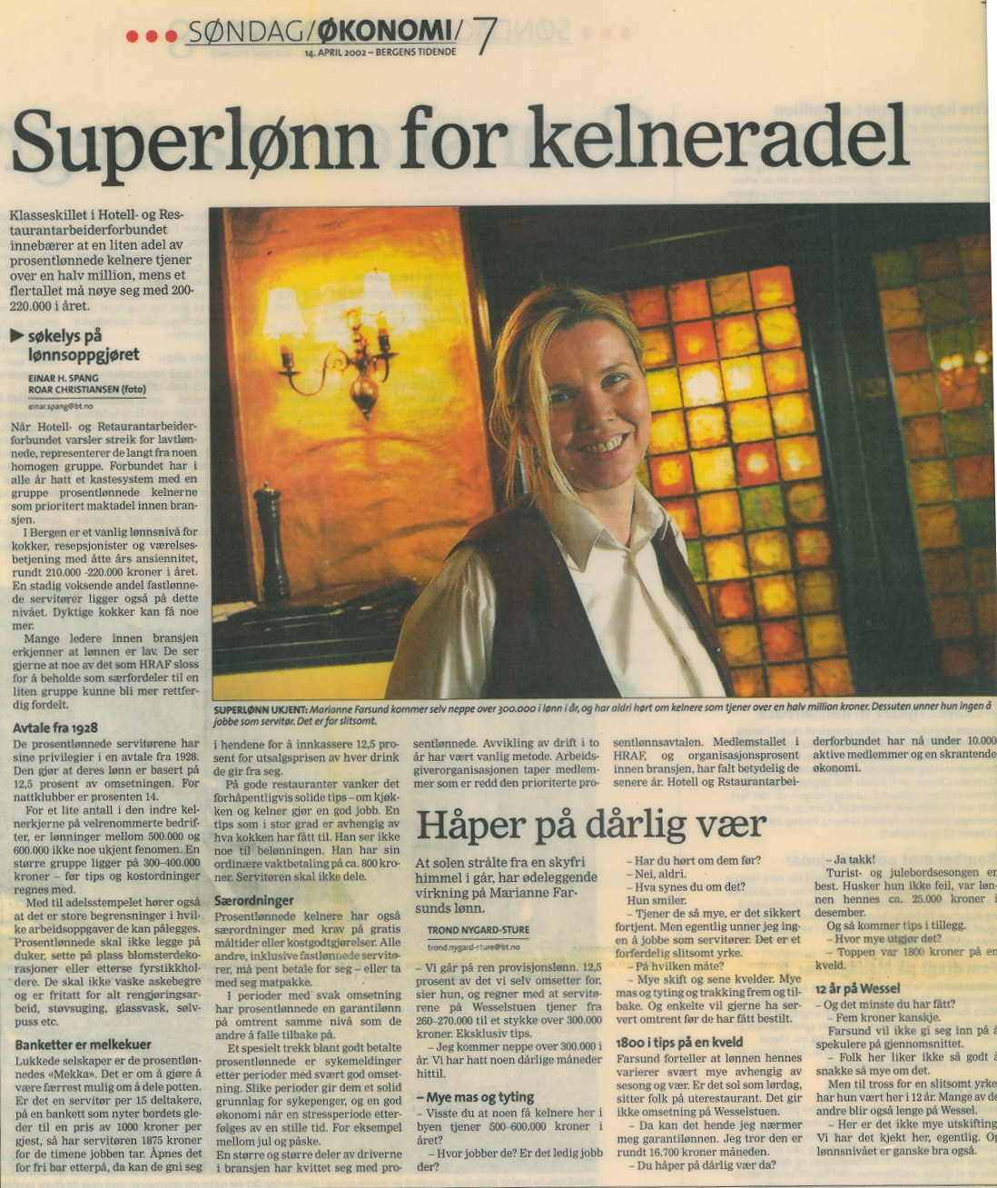Superlønn for kelneradel