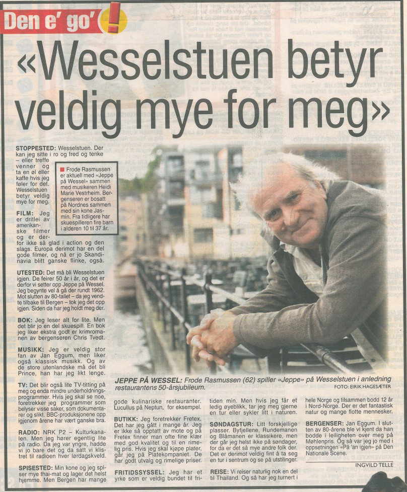 «Wesselstuen betyr veldig mye for meg»