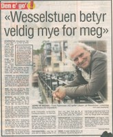 «Wesselstuen betyr veldig mye for meg»