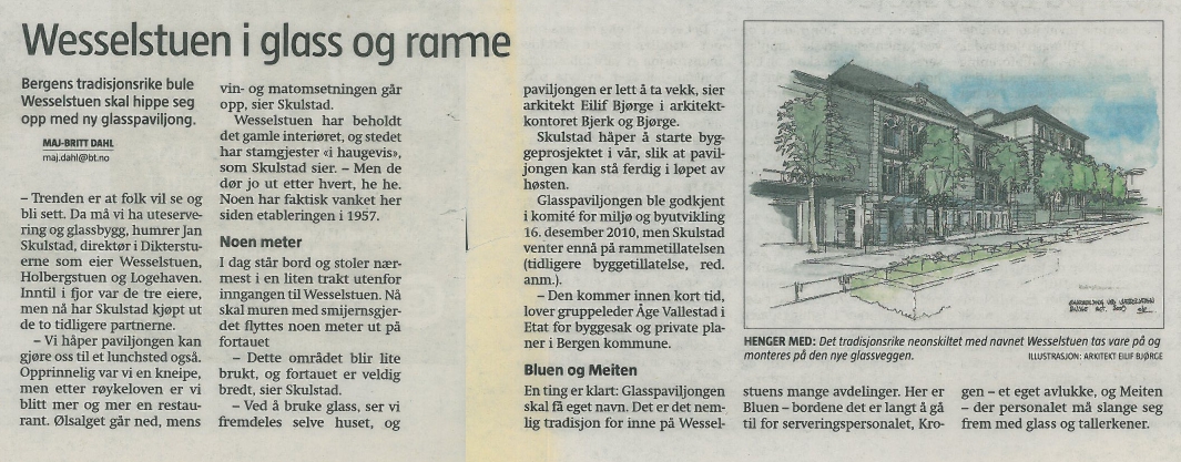 Wesselstuen i glass og ramme