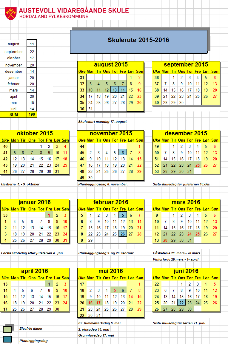 Skuleruta 2015-2016